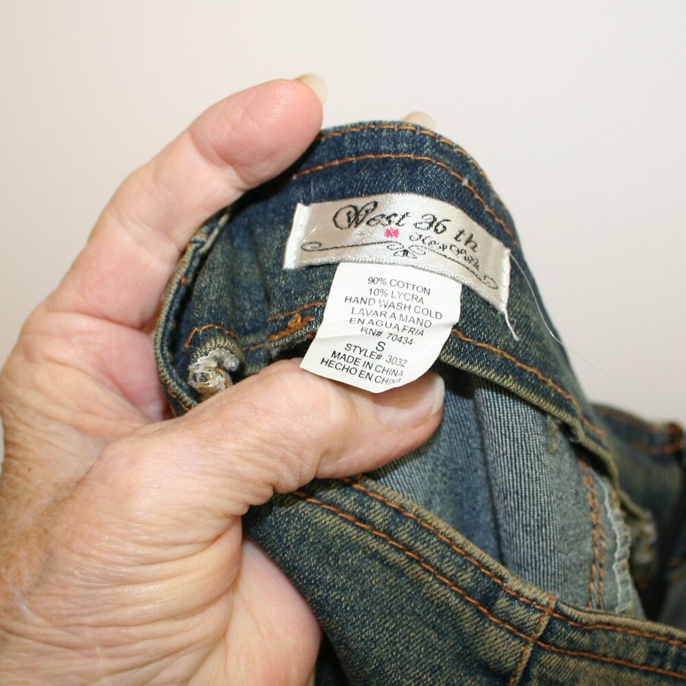 West 36th New York Size S Midi Length Embroidered & Embellished Denim Skirt 😋 - Picture 5 of 5